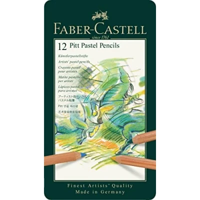 Image of Faber Castell PITT Pastel Pencils Tin Of 12