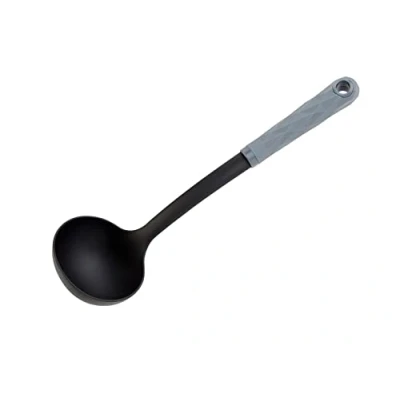 Image of Wiltshire Diamond Handle Soup Ladle, Spoon, Dimensions: 30x9x7cm, Colour: Grey