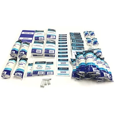 Image of QUALICARE HSE Compliant Quality 1 50 Person Large Work Essential First AID KIT Refill ONLY