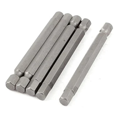 Image of Sourcingmap 1/4inch Hex Shank 6mm Hexagon Head Magnetic Screwdriver Bits 5pcs
