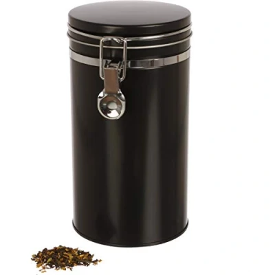 Image of Dosenritter coffee tin/storage tin with swing top and silicone seal, airtight made of metal for 500g powder 20 x 10.4cm (H,ø) ideal as a flour or rice