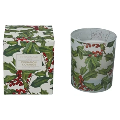 Image of Gisela Graham Holly Boxed Candle in Pot