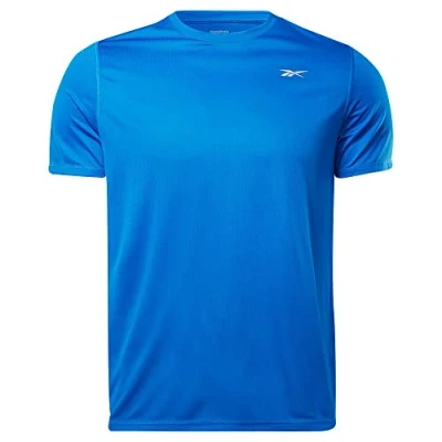 Image of Reebok Men&#039;s Running Graphic T Shirt Vector Blue S