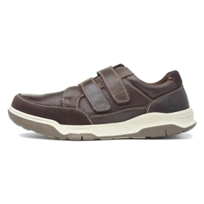 Image of Hush Puppies Men&#039;s Fabian Double Strap Sneaker, Brown, 12 UK