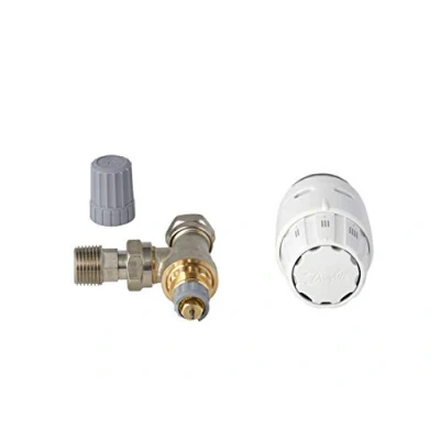 Image of Danfoss Thermostatic Sensor RAS C2 013G6050, TRV Valve And 15mm Reversible Angle C/W Built in Combi Pack Bi Directional, Maximum User Flexibility, Easy Installation (White)