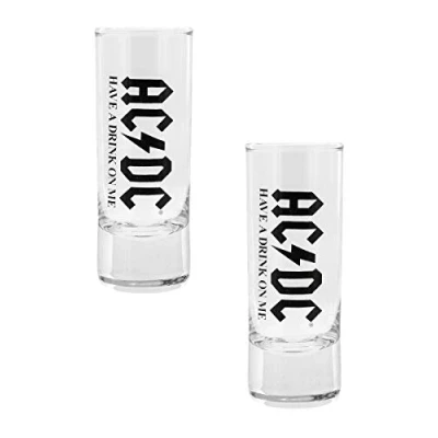 Image of AC/DC Have A Drink On Me Unisex Shot Glasses Set Transparent, Glass,