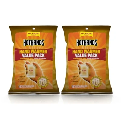 Image of HotHands HH20PRPK16 Hand Warmers Long Lasting Natural Odorless Air Activated Up To 10 Hours Of Heat 20 Pair Value Pack
