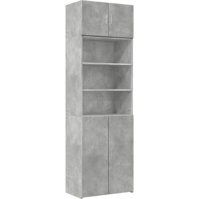 Image of vidaXL Tall Cabinet Concrete Grey 70 x 42.5 225 cm Wood Material
