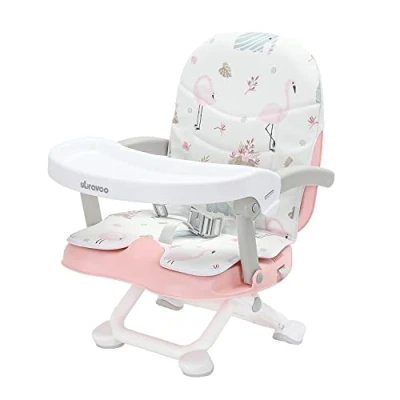 Image of UBRAVOO Portable High Chair 6 Months Plus, Lightweight Baby Booster Seat with Removable Tray, Easy Clean Folding for Babies Toddlers, ACE1013