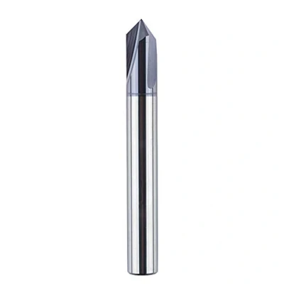 Image of SpeTool Chamfer Router Bit CNC V Bits 6mm Shank Groove 90 Degree 3 Flutes End Mill with TiAlN Coating Professional Solid Carbide Engraving for Lettering Carving Chamfering