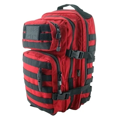 Image of Army Military Tactical Combat Rucksack Backpack Bergen Molle Pack Bag All Terrain 28L Red