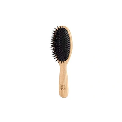 Image of TEK Large Oval Brush with Ecological Bristles Handmade in Italy, for Fine Hair 22 x 6 cm