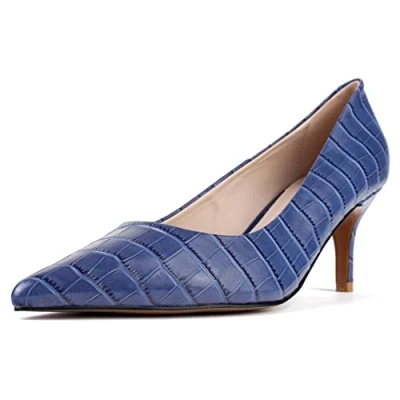 Image of L37 HANDMADE SHOES Women&#039;s Final Effect Pump, Blue, 6.5 UK