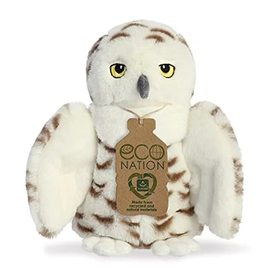 Image of Aurora, 35029, Eco Nation Snowy Owl, 8In, Soft Toy, White