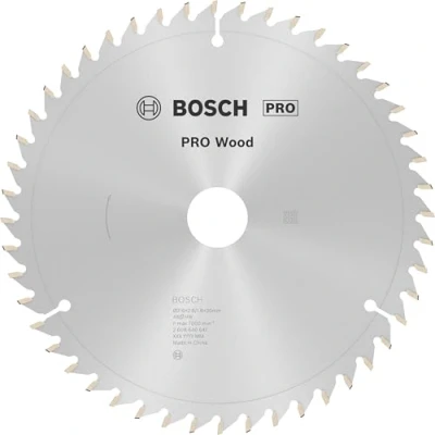 Image of Bosch 1x PRO Wood Circular Saw Blade for Corded Mitre Saws (for Softwood, Hardwood, Ø mm, Professional Accessory Saw)