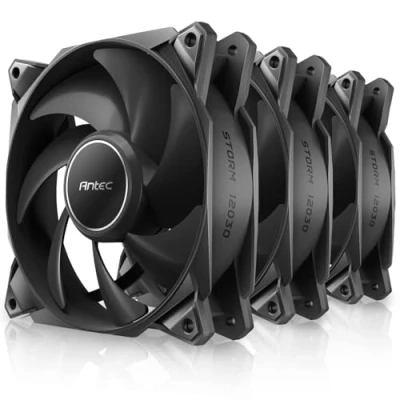 Image of Antec 30mm Thickness Fans, 120mm x Case PWM 2200RPM, 80.47CFM, 2.95mmH₂O, 4 Pin Connector, Fan, Storm T3 Series 3 Packs