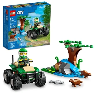 Image of LEGO City ATV and Otter Habitat, 60394 Off Roader Quad Bike Toy Car for Kids Age 5 Plus, Animal Playset with Wildlife Figures, Learning to Build Nature Set