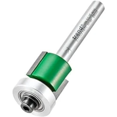 Image of Trend CraftPro Guided Trimmer Router Cutter Bit, 1/4 Inch Shank, 18.2mm Cut Diameter &amp; 14mm Length, Tungsten Carbide Tipped, C117CX1/4TC