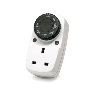 Image of Defender EasyTurn Dusk Till Dawn Timer Switch Day Night Plug Energy Saver Standard Size Automatic 240v 3 Pin with Programmable Controller