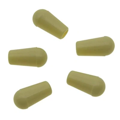 Image of KAISH Plastic 5 Pack American Thread 3 Way Toggle Switch Tip Knob Cap for Les Paul with Switchcraft Cream