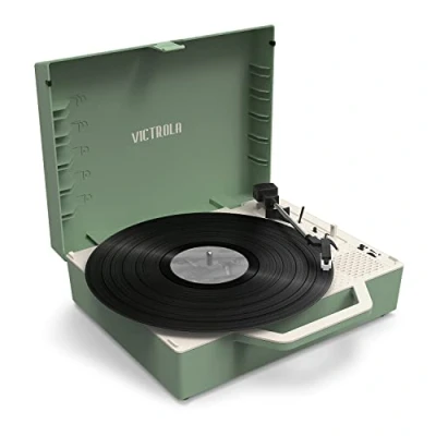 Image of RE SPIN PLATINE VINYLE ECO CONCUE VERT