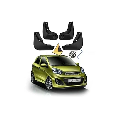 Image of YLOXFW Car Mudguard Mud Flaps for Kia Picanto 2011 2018 Molded Custom Front and Rear Mudflaps Splash Guards Fender Flares Kit 4 PC Auto Accessories,Send 1 Wash Towel