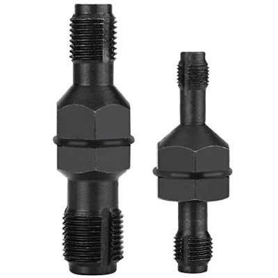 Image of Qiilu Spark Plug Thread chaser, 2Pcs Carbon Steel Insert Tap Set M10*1.0 / M12*1.25 M14*1.5 M18*1.5
