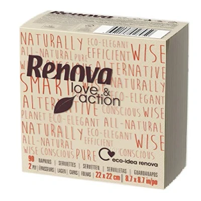 Image of Renova Paper Napkins Love &amp; Action 90 Count 148 g