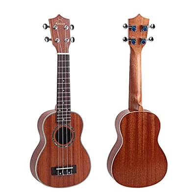 Image of Alnicov 21 Inch Vintage Ukelele Guitar，Hawaiian Guitar，Rosewood Fretboard Stringed Instrument