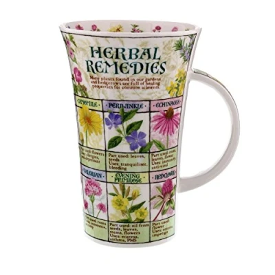 Image of Dunoon Fine Bone China Glencoe Shaped Mug Herbal Remedies