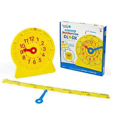 Image of Learning Resources 24 Hour Number Line Clock Magnetic Demonstration