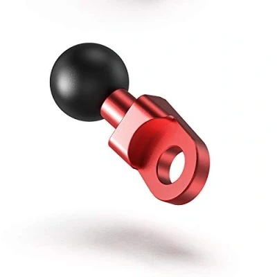 Image of Motorcycle Mirror Frame Base Mount For RAM B 272U With 9mm Hole And 1 inch Ball (Red)