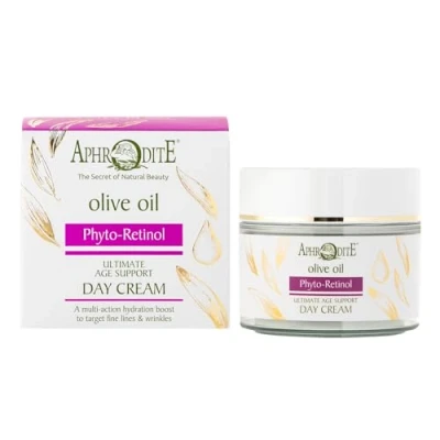 Image of Aphrodite Anti Ageing &amp; Firming Day Cream Daily Natural Skin Moisturizer with Organic Olive Oil and Argan to Fight Signs of Aging Face (50 ml /1.70 fl oz)
