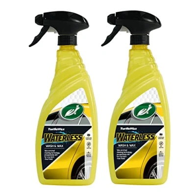 Image of Turtle Wax 53143 Wash &amp; Waterless Car Cleaning Spray 1 Step Shampoo Without Water (2 x 750ml)