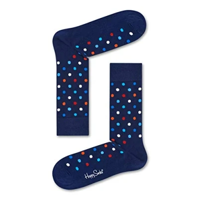 Image of Happy Socks Dot Sock for Men and Women, Navy, Size 41 46