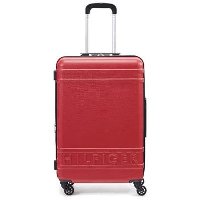 Image of Tommy Hilfiger Lexington Upight Hard Suitcase, Red, 25&quot;, Suitcase