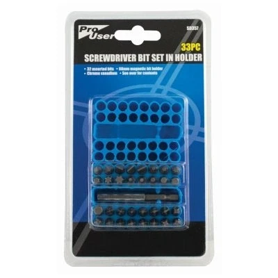 Image of 33pc Chrome Vanadium Screwdriver Bit Set By Pro User