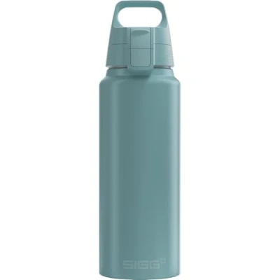 Image of SIGG Aluminum Water Bottle WMB One Morning Blue ClimatePartner Certified Suitable for Carbonated Beverages Leakproof &amp; Lightweight BPA Free 1.0 L