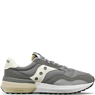 Image of Saucony JAZZ NXT Unisex Trainers, Size: 8, Grey/cream Leather and textile