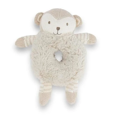 Image of Mousehouse Gifts Adorable, Super Soft Animal Baby Rattle for New Borns/Toddlers (Monkey)