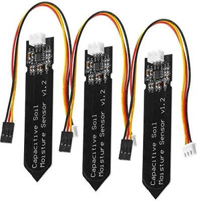 Image of AZDelivery 3 x Soil Moisture Sensor Hygrometer Module V1.2 capacitive compatible with Arduino including E Book!