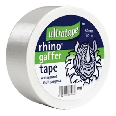 Image of Ultratape 00415050WHS1 Rhino 50mm 50mtr Multipurpose Gaffer Tape White