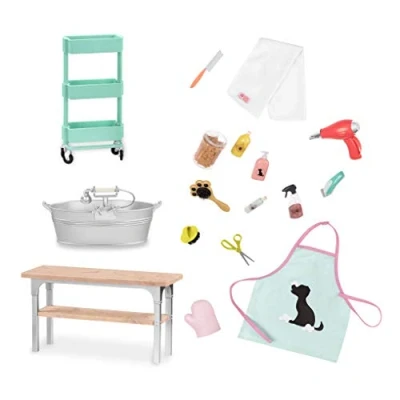 Image of OUR GENERATION Doll &amp; Pet Accessories Grooming Set for 46cm Dolls Ages 3, 4 and up