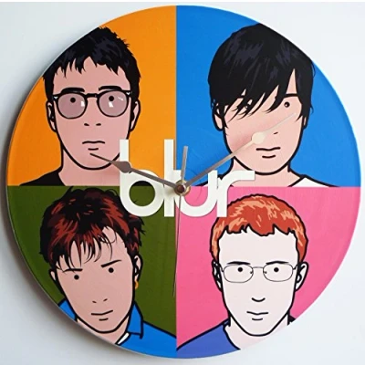 Image of Blur Best Of Album Art 12&quot; LP Vinyl Record Handmade Wall Clock