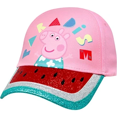 Image of Peppa Pig Girls Paradise Glitter Melon Peak Summer Baseball Cap Hat (Pink)