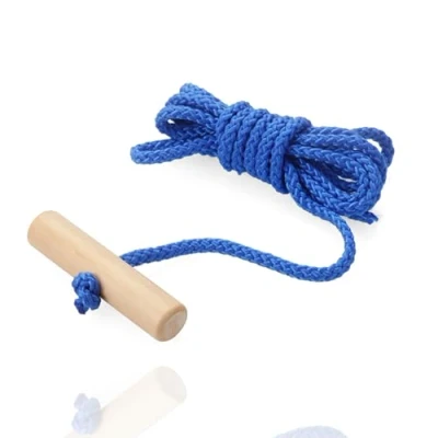 Image of Sledge Rope Pull for 150 cm with Wooden Loop Handle Cord Lead Bob &amp; Sledging in Winter, Children