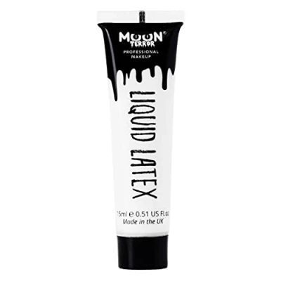 Image of Pro FX Liquid Latex by Moon Terror 15ml SFX Make up for Halloween, works with Fake Blood &amp; Face Paint Special Effects