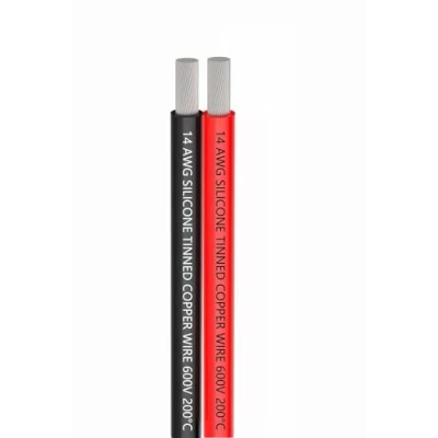 Image of 14 AWG Silicone Electrical Wire 6 Meter [Black 3 m Red m] 2 Conductor Parallel line Soft and Flexible 2.0mm² Hook Up Oxygen Free Strands Tinned Copper TUOFENG