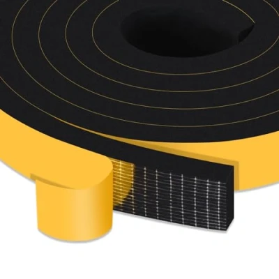 Image of YIMIKI 25mm(W) x 10mm(T), Closed Cell Foam Tape Thick Door Sound Insulation Window Air Conditioner Weather Stripping SoundProof, 2 Rolls, Total 4M
