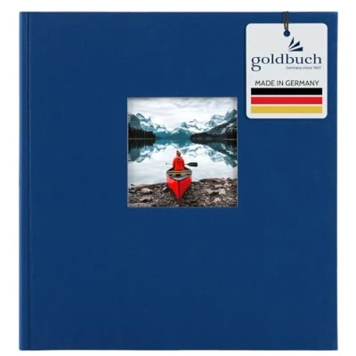 Image of Goldbuch Photo Album with Window Cut Out, Cardboard, blue, 30 x 31 cm